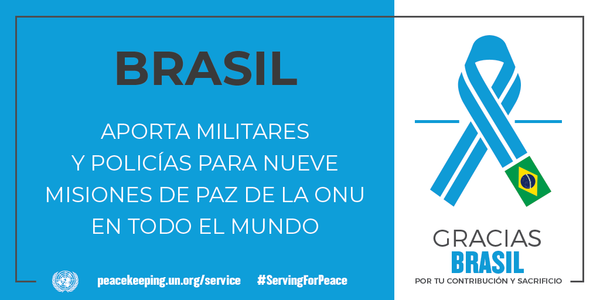 Brasil aporta militares y policías para nueve misiones de paz de la ONU en todo el mundo