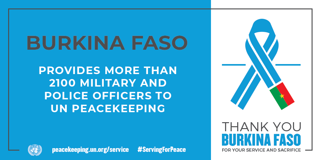 Burkina Faso provides more than 2100 military and police personnel