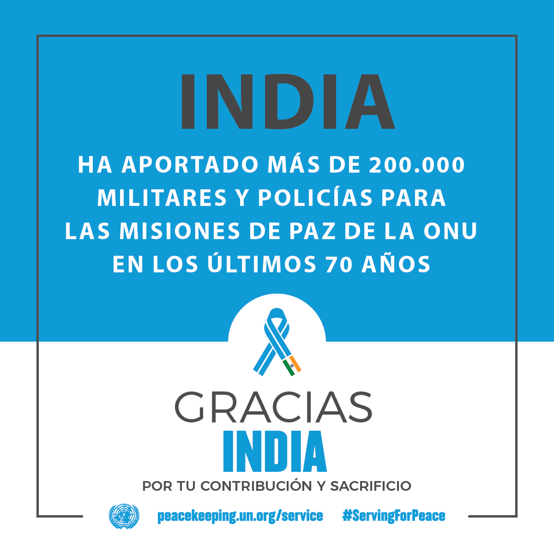 India ha aportado más de  200.000 militares y policías para las misiones de paz de la ONU