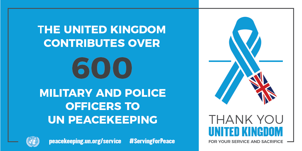 UK contributes over 600 military and police to UN Peacekeeping