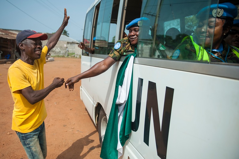 Nigerian peacekeepers serving with UNMIL depart