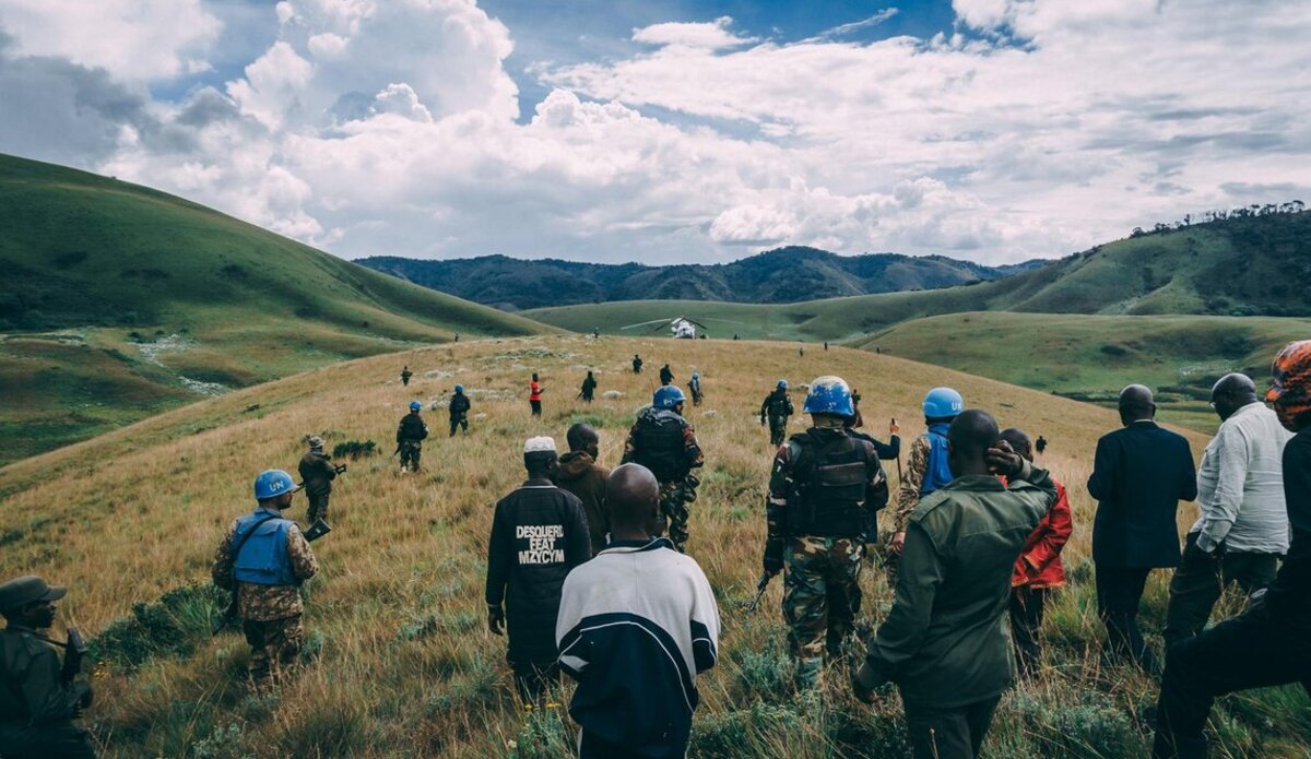 A MONUSCO team travels to South Kivu, Democratic Republic of Congo, to secure the commitment of an armed group commander not to recruit children. Credit: MONUSCO Child Protection Section 