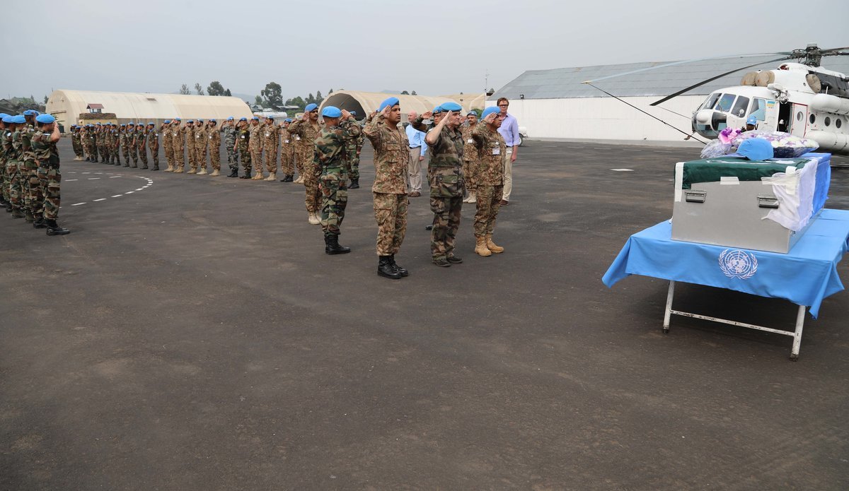 Homage to fallen Pakistani Blue Helmet in Goma | United Nations ...