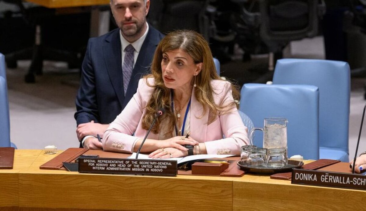 Caroline Ziadeh, Special Representative of the Secretary-General, briefs the Security Council.    