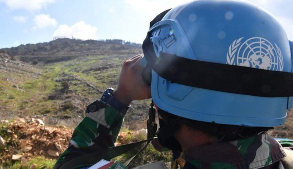 A UNIFIL peacekeeper on patrol in south Lebanon. (File)