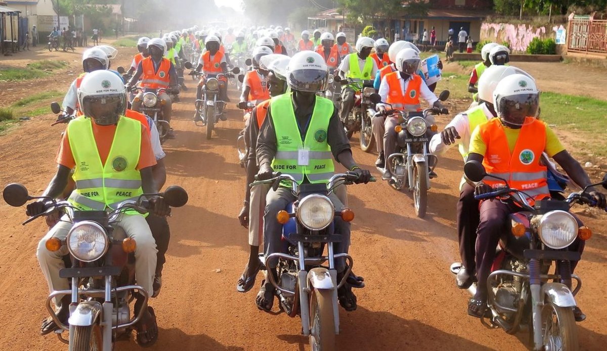 UNMISS donates protective gear to commercial motorbike drivers during ...