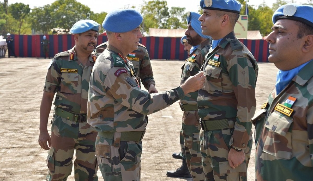 UN Medal awarded to Indian peacekeepers for their efforts to support ...