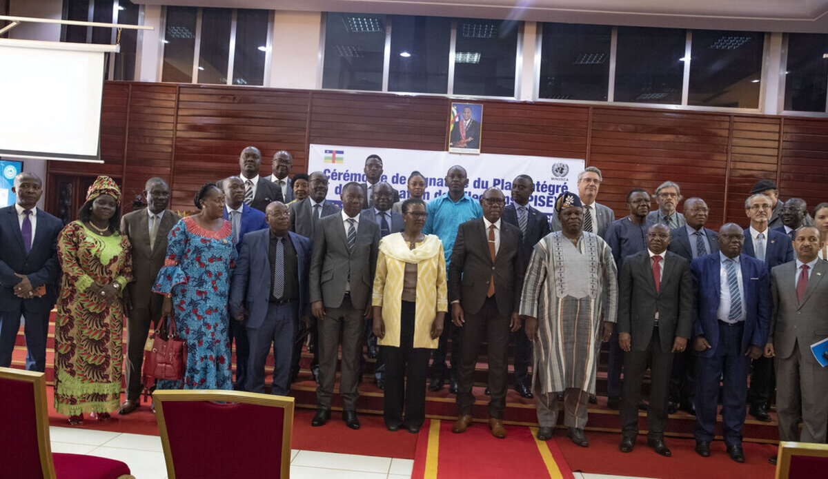 Central African authorities and MINUSCA came together during a ceremony in Bangui, on February 14, 2023, to sign the Integrated Election Security Plan (PISE). (Photo: MINUSCA)