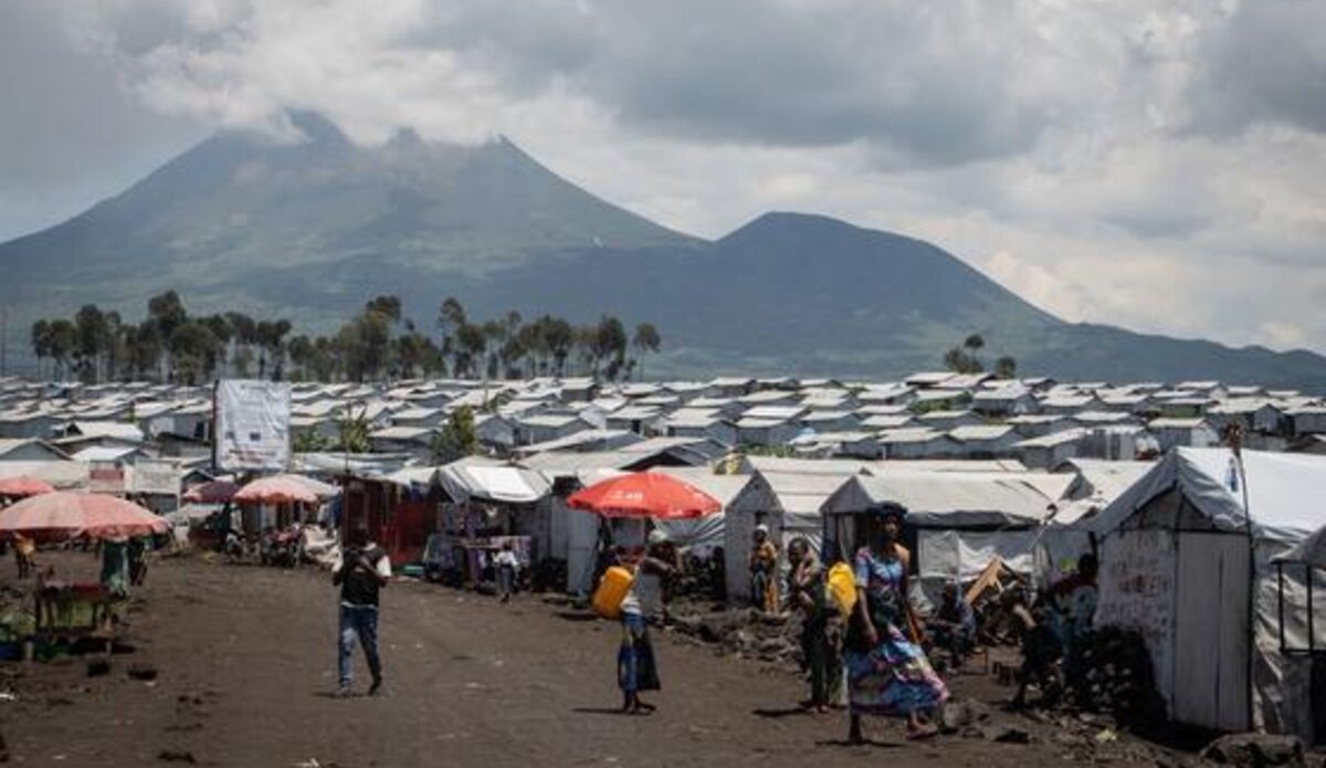 Le site de déplacement de Rusayo 2 dans la province du Nord-Kivu, en République démocratique du Congo.