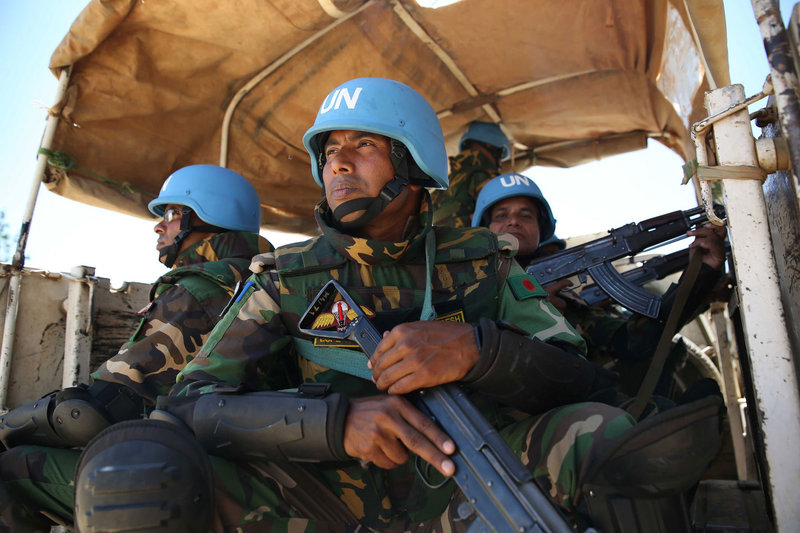 UN Peacekeepers on patrol in Bunia, Ituri Province, DR Congo