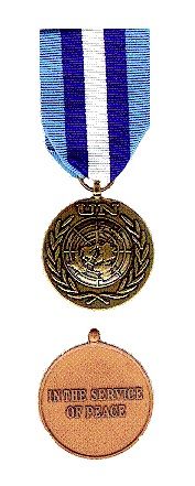 Two United Nations UN Award Medal drapes ribbons only Blue and White drape 