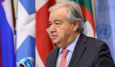 Secretary-General António Guterres briefs reporters on the situation in the Democratic Republic of the Congo.